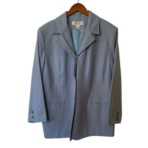 Julia Klein Vintage Light Blue Wool Blend Button Up Jacket Womens 20W